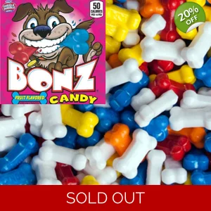 Dubble Bubble Bonz Fruit Flavoured Candy - Hard Bone Shaped Candies